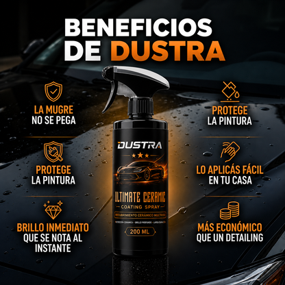 Dustra Ceramic - Brillo Intenso y Pelicula Protectora En Spray