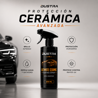 Dustra Ceramic - Brillo Intenso y Pelicula Protectora En Spray